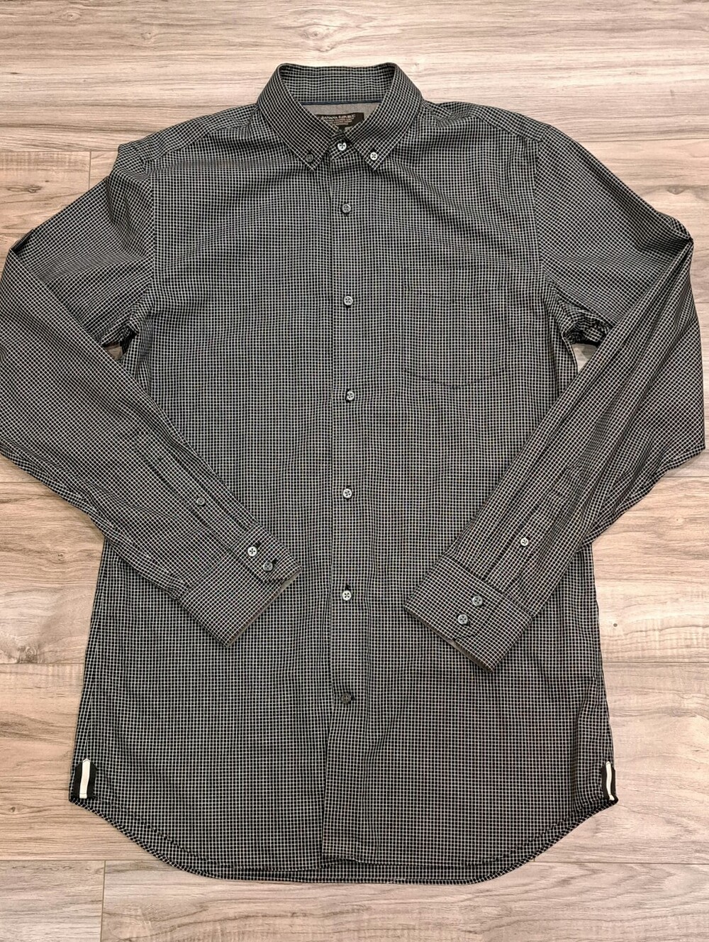Banana Republic Men’s Large Tall Non-Iron Tailored Slim Fit Shirt - Micro Check